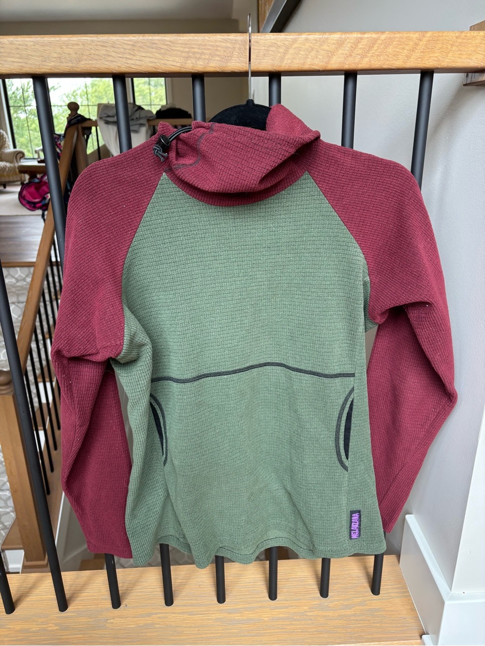 Melanzana Leadville Colorado Colorblocked Micro Grid Hoodie